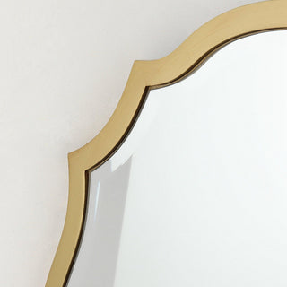 Modern Oval Golden Framed Accent Wall Mirror