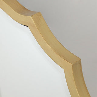 Modern Oval Golden Framed Accent Wall Mirror