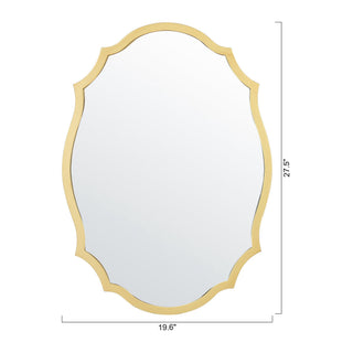 Modern Oval Golden Framed Accent Wall Mirror
