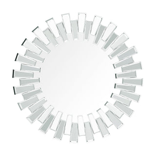 Modern Sunburst Framed Decorative Round Mirror