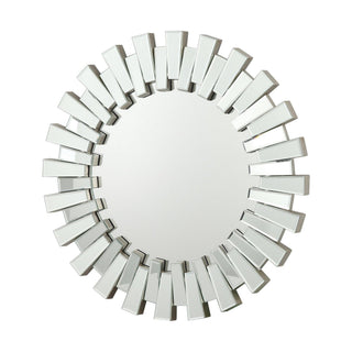 Modern Sunburst Framed Decorative Round Mirror