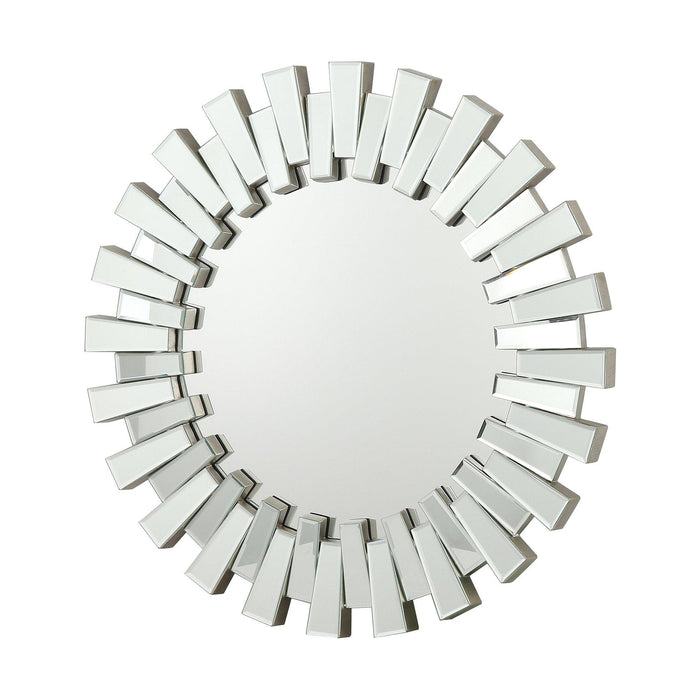 Modern Sunburst Framed Decorative Round Mirror - ParrotUncle