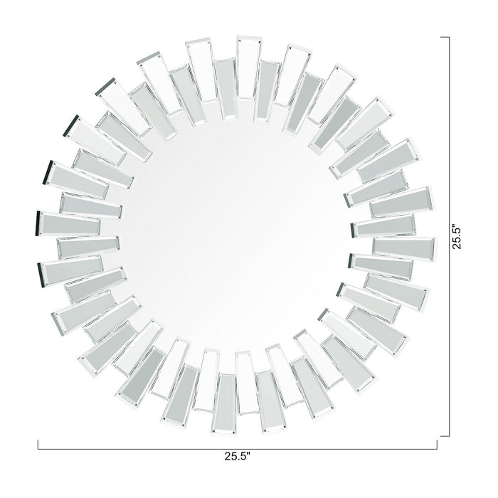 Modern Sunburst Framed Decorative Round Mirror