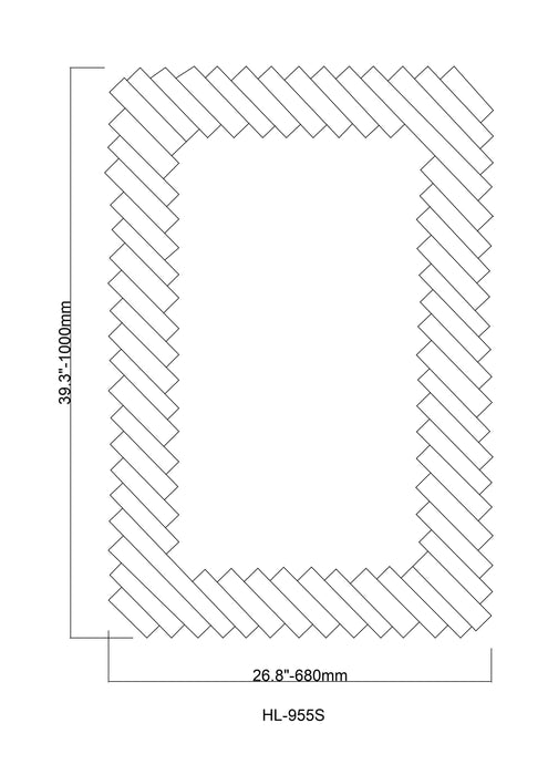 Modern Rectangle Framed Decorative Mirror - ParrotUncle
