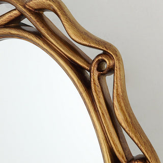 Oval Antique Golden Framed Wall Mirror