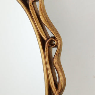 Oval Antique Golden Framed Wall Mirror