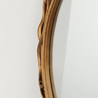 Oval Antique Golden Framed Wall Mirror