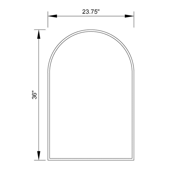 Modern Arc Frame Glass Vanity Mirror