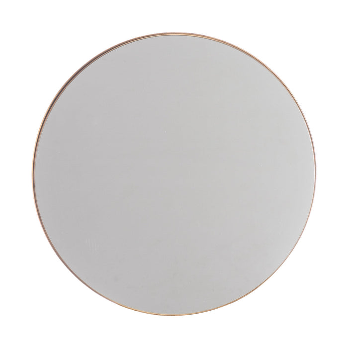 Golden Modern Round Framed Wall Mirror