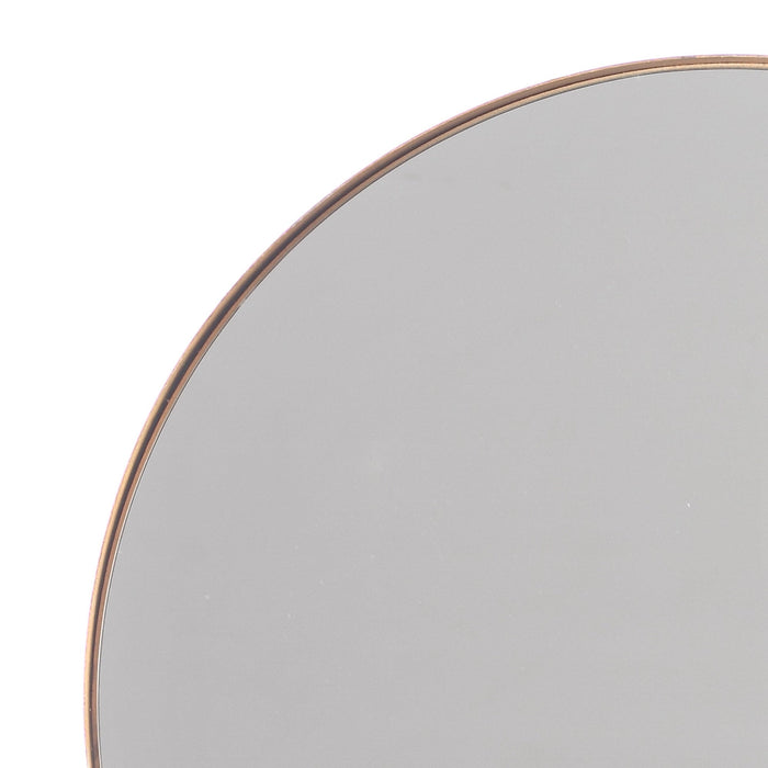 Golden Modern Round Framed Wall Mirror