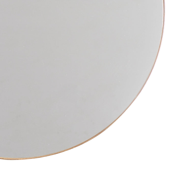 Golden Modern Round Framed Wall Mirror