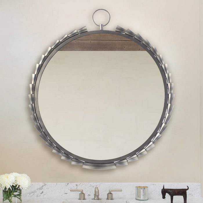 Grey Modern Classic Sunset Wall Mirror