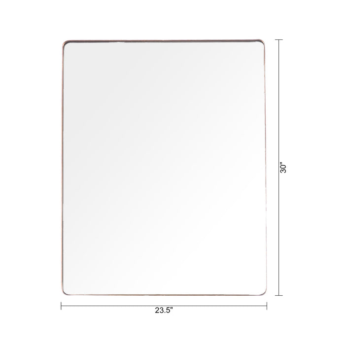 Golden Modern Square Framed Wall Mirror